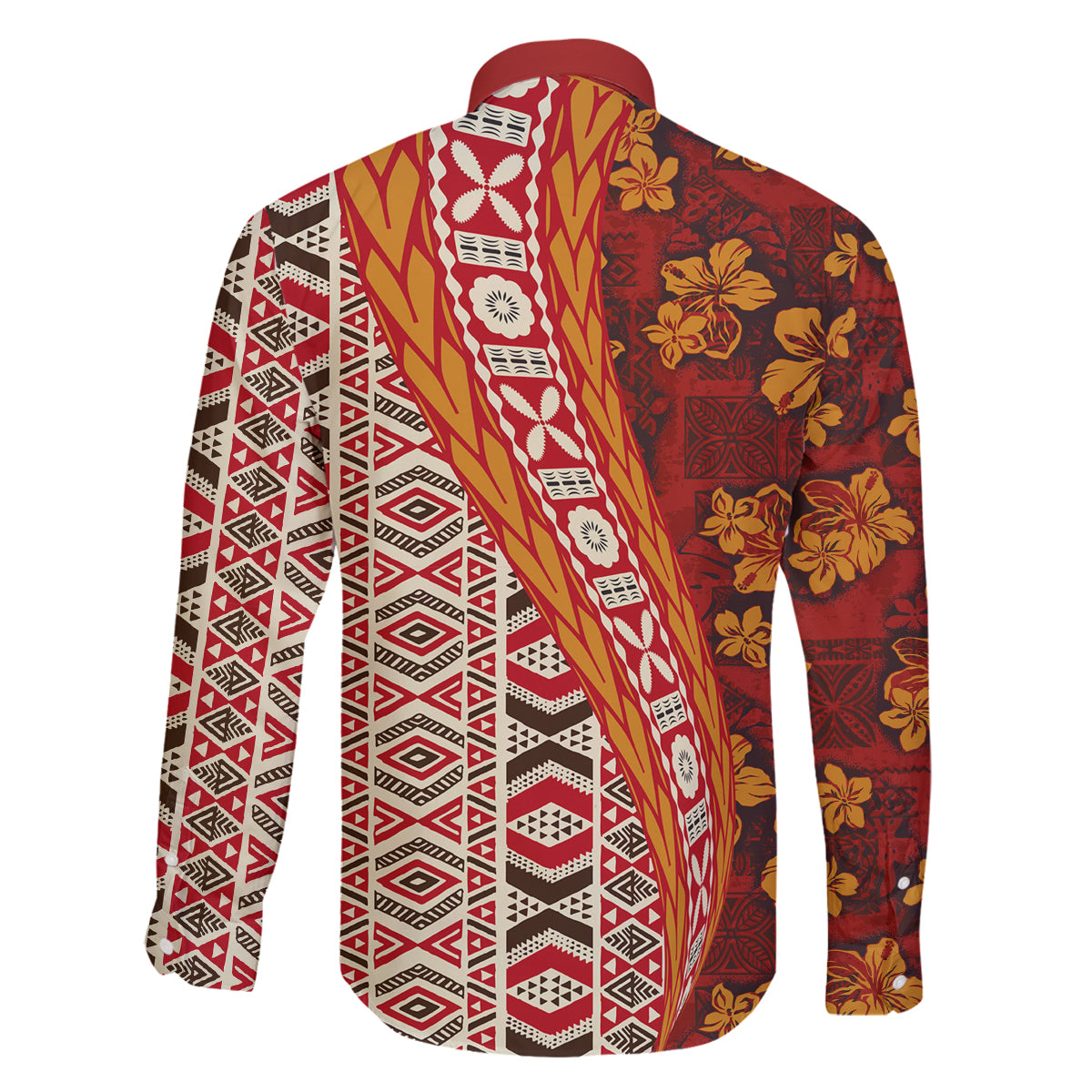 Hawaii Native Tapa Elements and Hibiscus Flowers Family Matching Mermaid Dress and Hawaiian Shirt LT03 - Polynesian Pride