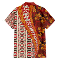 Hawaii Native Tapa Elements and Hibiscus Flowers Family Matching Puletasi and Hawaiian Shirt LT03 - Polynesian Pride