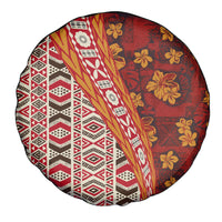 Hawaii Native Tapa Elements and Hibiscus Flowers Spare Tire Cover LT03 - Polynesian Pride