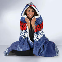 Samoan Tapa Hooded Blanket Ula Fala and Teuila Flower LT03 - Polynesian Pride