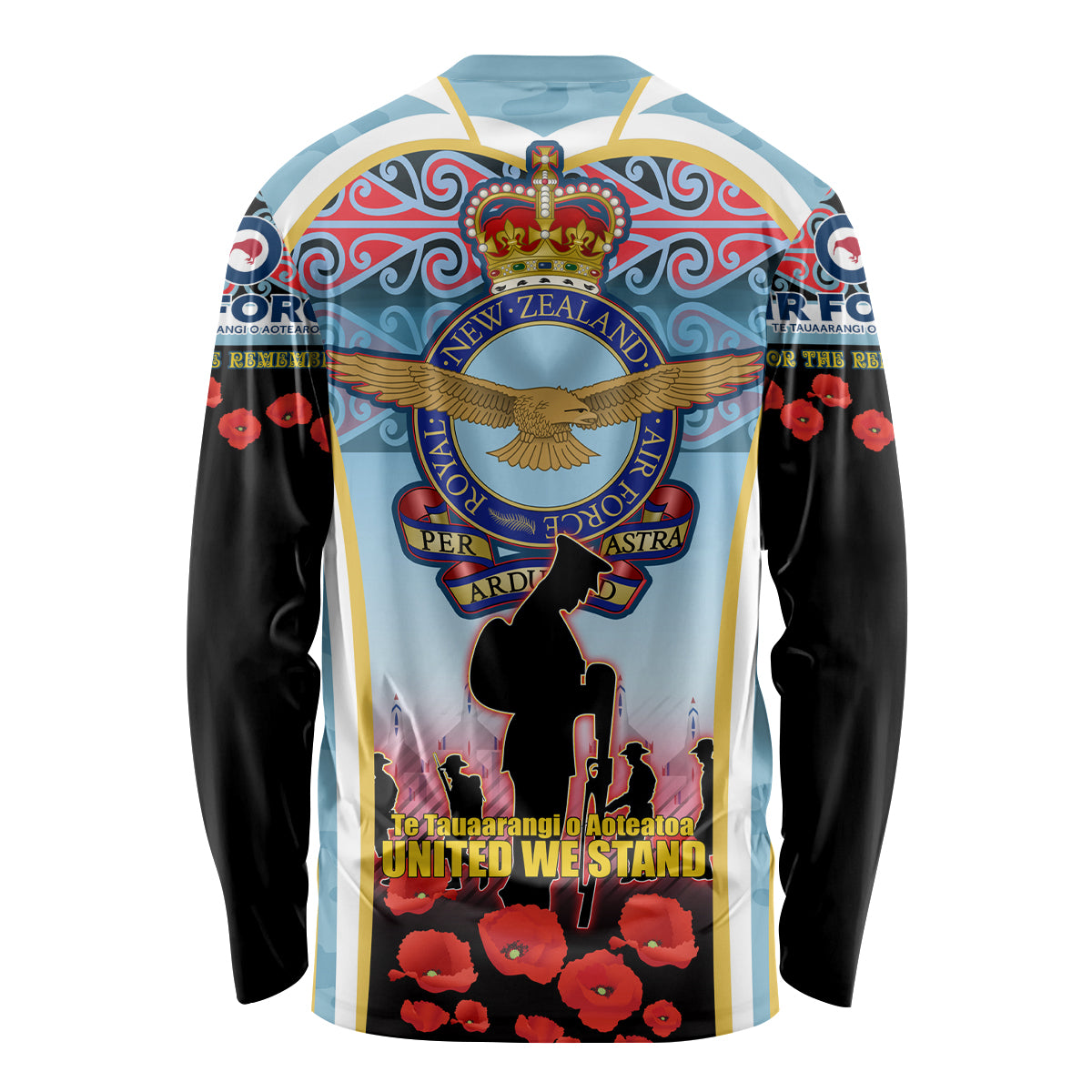 Royal New Zealand Air Force ANZAC Day Long Sleeve Shirt Te Tauaarangi o Aotearoa LT03 - Polynesian Pride