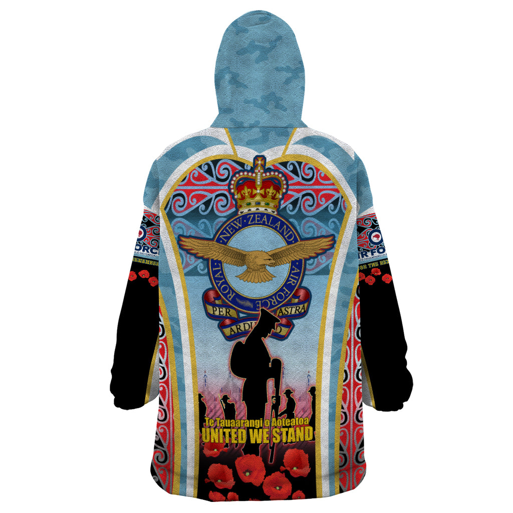 Royal New Zealand Air Force ANZAC Day Wearable Blanket Hoodie Te Tauaarangi o Aotearoa LT03 - Polynesian Pride