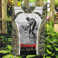 New Zealand and Australia ANZAC Day Garden Flag Koala and Kiwi Bird Soldier Gallipoli Camouflage Style LT03 Garden Flag Green - Polynesian Pride