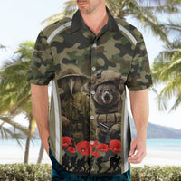 New Zealand and Australia ANZAC Day Hawaiian Shirt Koala and Kiwi Bird Soldier Gallipoli Camouflage Style LT03 - Polynesian Pride