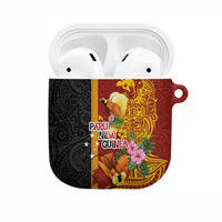 Papua New Guinea Independence Day AirPods Case Birds-of-Paradise Melanesian Tattoos Tropical Plants LT03 Multicolor - Polynesian Pride