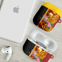 Papua New Guinea Independence Day AirPods Case Birds-of-Paradise Melanesian Tattoos Tropical Plants LT03 - Polynesian Pride