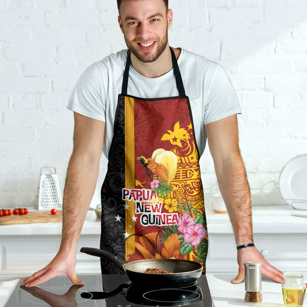 Papua New Guinea Independence Day Apron Birds-of-Paradise Melanesian Tattoos Tropical Plants LT03 - Polynesian Pride