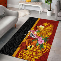 Papua New Guinea Independence Day Area Rug Birds-of-Paradise Melanesian Tattoos Tropical Plants LT03 - Polynesian Pride