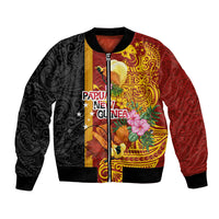 Papua New Guinea Independence Day Bomber Jacket Birds-of-Paradise Melanesian Tattoos Tropical Plants LT03 Unisex Multicolor - Polynesian Pride