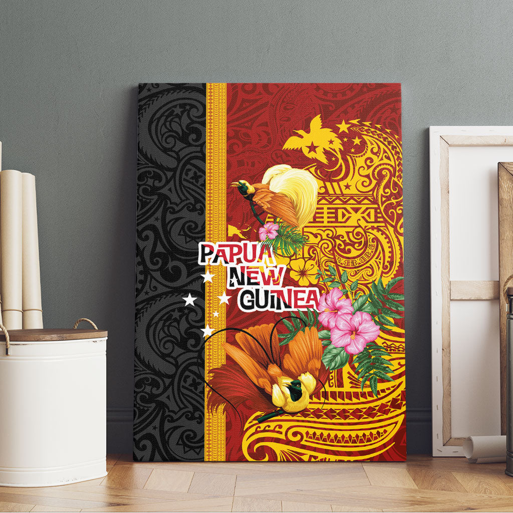 Papua New Guinea Independence Day Canvas Wall Art Birds-of-Paradise Melanesian Tattoos Tropical Plants LT03 - Polynesian Pride