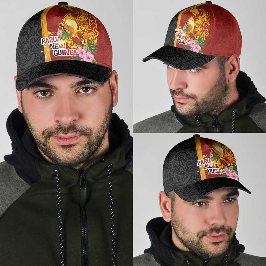 Papua New Guinea Independence Day Classic Cap Birds-of-Paradise Melanesian Tattoos Tropical Plants LT03 - Polynesian Pride