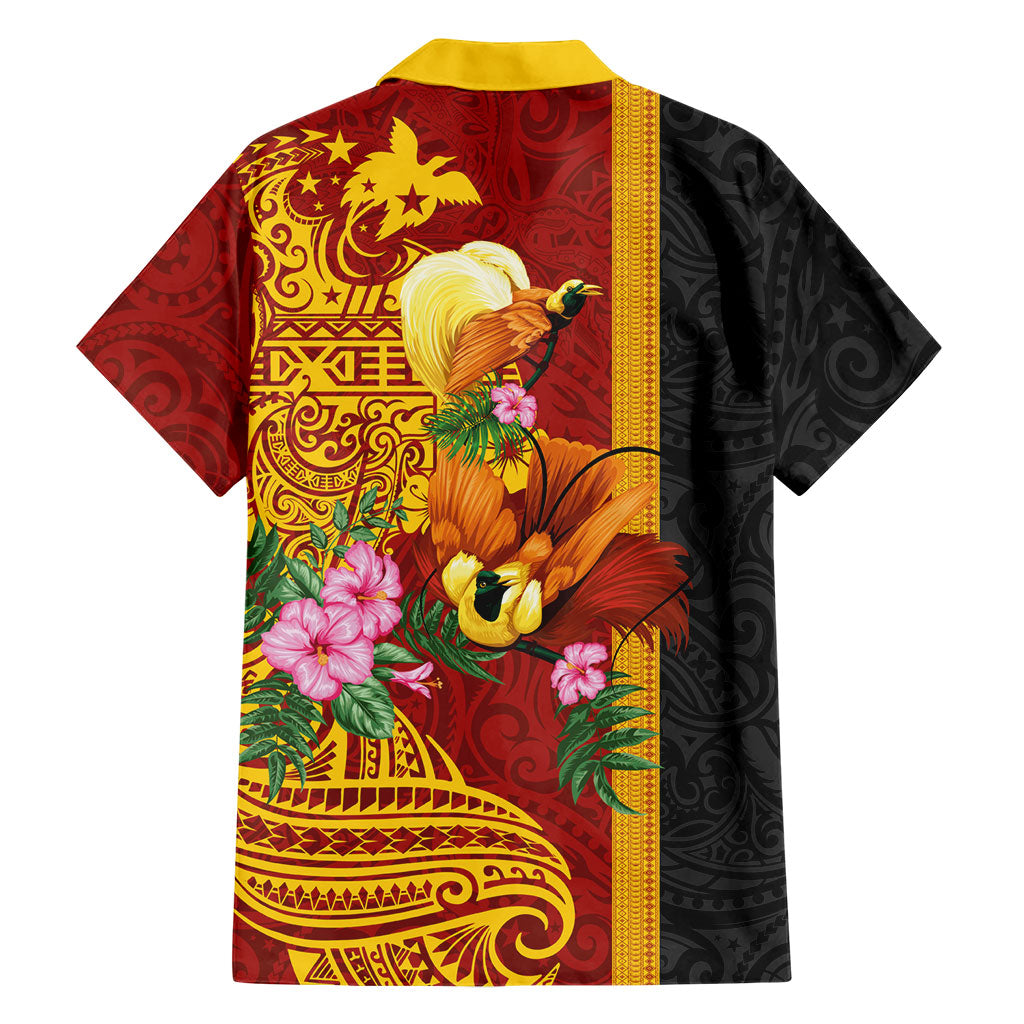 Papua New Guinea Independence Day Hawaiian Shirt Birds-of-Paradise Melanesian Tattoos Tropical Plants LT03 - Polynesian Pride