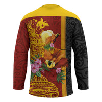 Papua New Guinea Independence Day Hockey Jersey Birds-of-Paradise Melanesian Tattoos Tropical Plants LT03 - Polynesian Pride