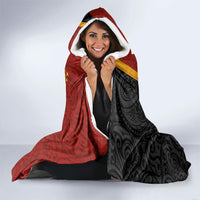 Papua New Guinea Independence Day Hooded Blanket Birds-of-Paradise Melanesian Tattoos Tropical Plants LT03 - Polynesian Pride
