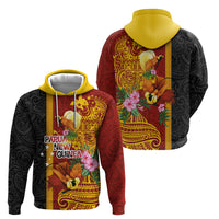 Papua New Guinea Independence Day Hoodie Birds-of-Paradise Melanesian Tattoos Tropical Plants LT03 - Polynesian Pride