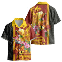 Papua New Guinea Independence Day Kid Hawaiian Shirt Birds-of-Paradise Melanesian Tattoos Tropical Plants LT03 - Polynesian Pride