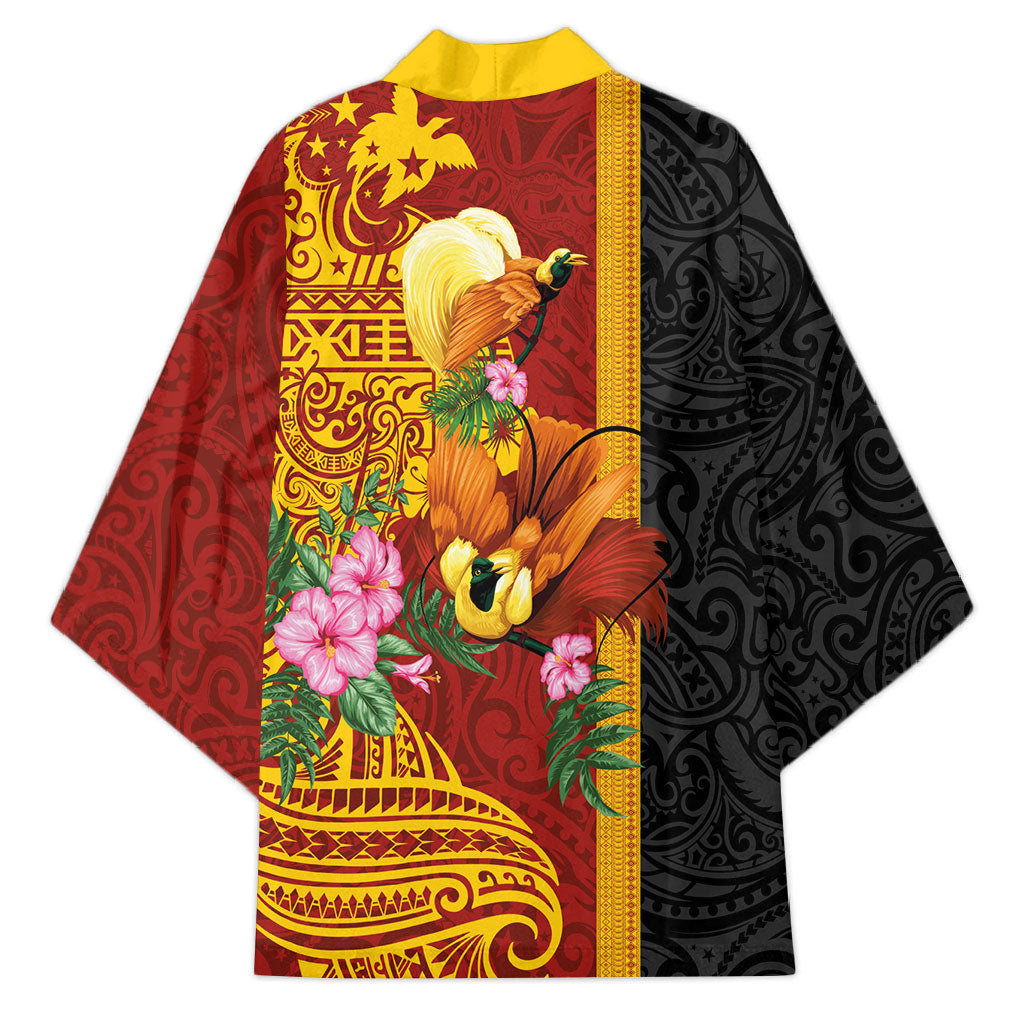 Papua New Guinea Independence Day Kimono Birds-of-Paradise Melanesian Tattoos Tropical Plants LT03 - Polynesian Pride