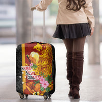 Papua New Guinea Independence Day Luggage Cover Birds-of-Paradise Melanesian Tattoos Tropical Plants LT03 - Polynesian Pride