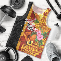 Papua New Guinea Independence Day Men Tank Top Birds-of-Paradise Melanesian Tattoos Tropical Plants LT03 - Polynesian Pride