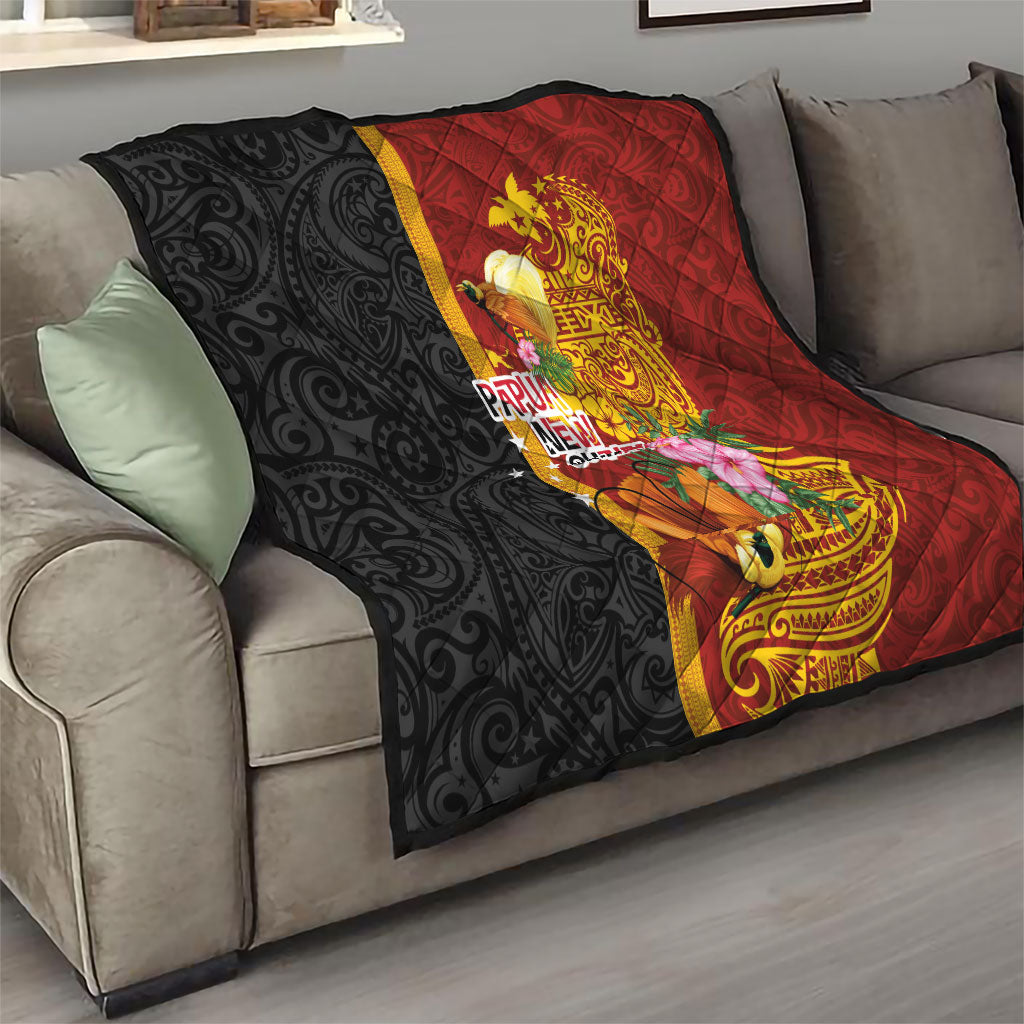 Papua New Guinea Independence Day Quilt Birds-of-Paradise Melanesian Tattoos Tropical Plants LT03 - Polynesian Pride