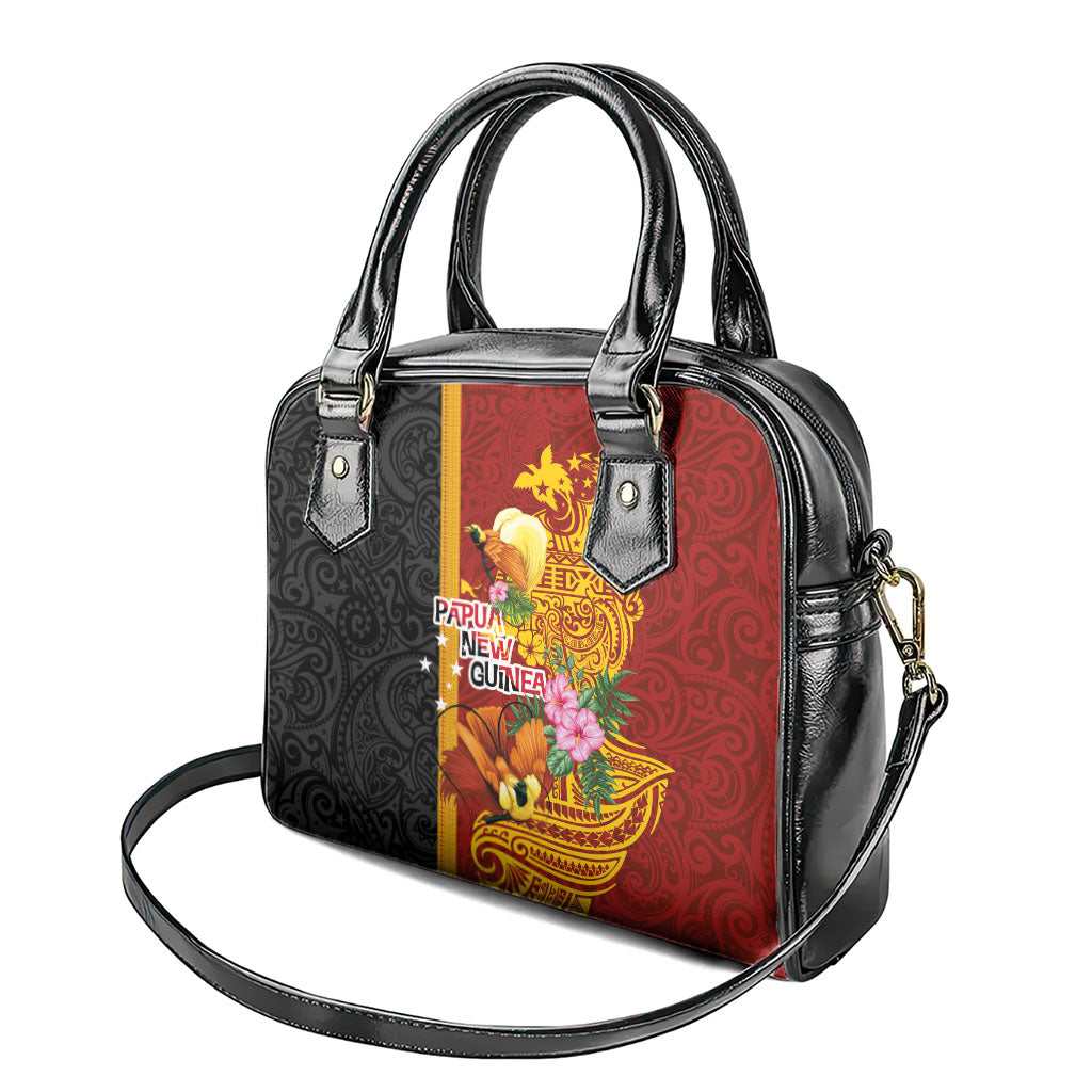 Papua New Guinea Independence Day Shoulder Handbag Birds-of-Paradise Melanesian Tattoos Tropical Plants LT03 - Polynesian Pride