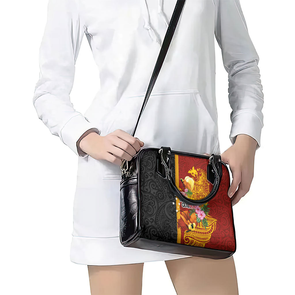 Papua New Guinea Independence Day Shoulder Handbag Birds-of-Paradise Melanesian Tattoos Tropical Plants LT03 - Polynesian Pride