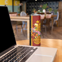 Papua New Guinea Independence Day Skinny Tumbler Birds-of-Paradise Melanesian Tattoos Tropical Plants LT03 - Polynesian Pride