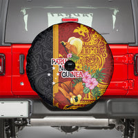 Papua New Guinea Independence Day Spare Tire Cover Birds-of-Paradise Melanesian Tattoos Tropical Plants LT03 - Polynesian Pride