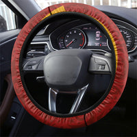 Papua New Guinea Independence Day Steering Wheel Cover Birds-of-Paradise Melanesian Tattoos Tropical Plants LT03 - Polynesian Pride
