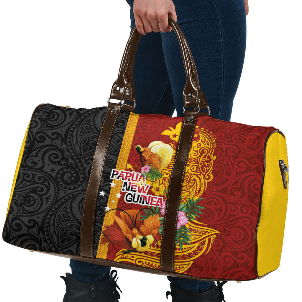Papua New Guinea Independence Day Travel Bag Birds-of-Paradise Melanesian Tattoos Tropical Plants LT03 - Polynesian Pride