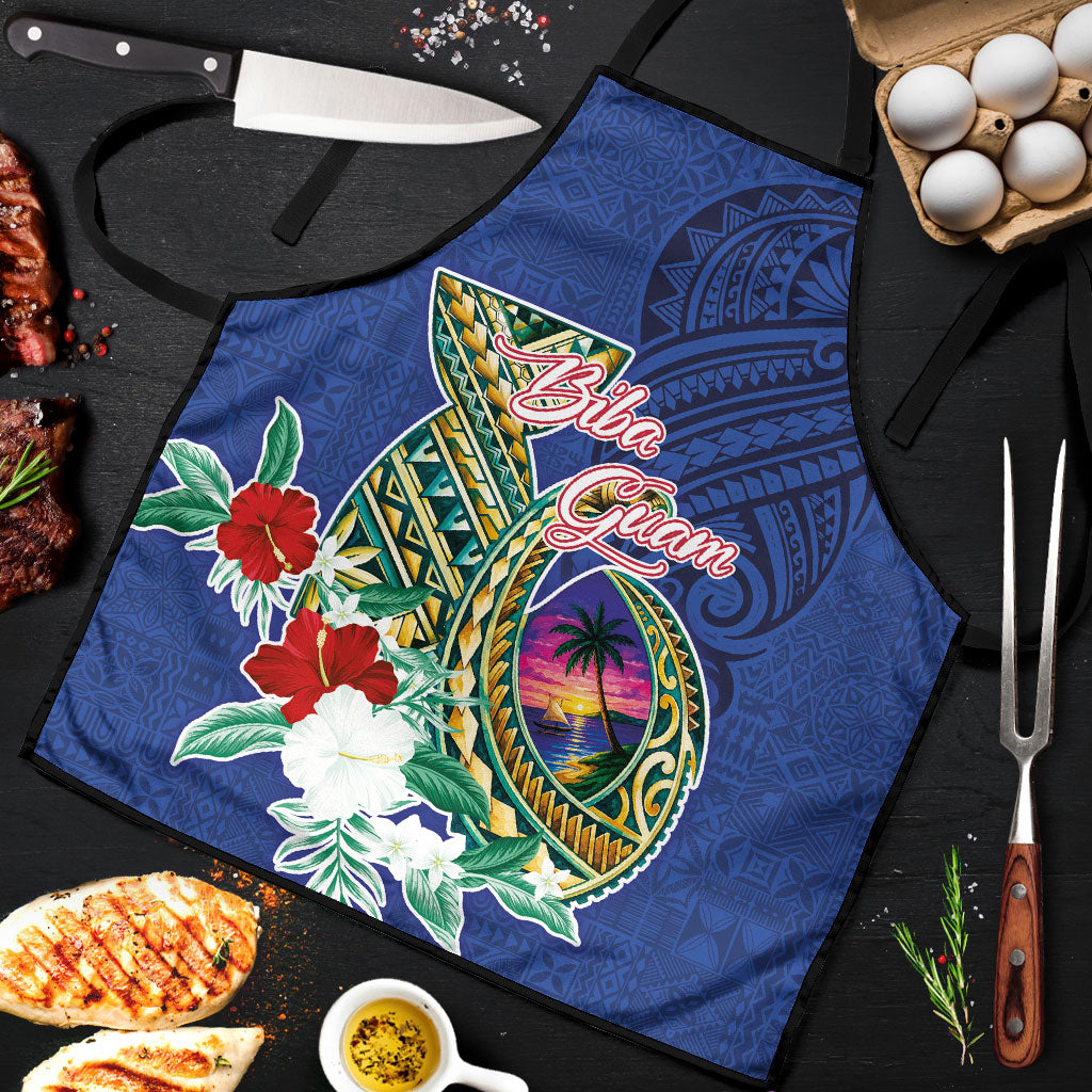 Guam Chamorro Apron Tribal Latte Stone and Seal Artwork Polynesian Patterns LT03 Multicolor - Polynesian Pride