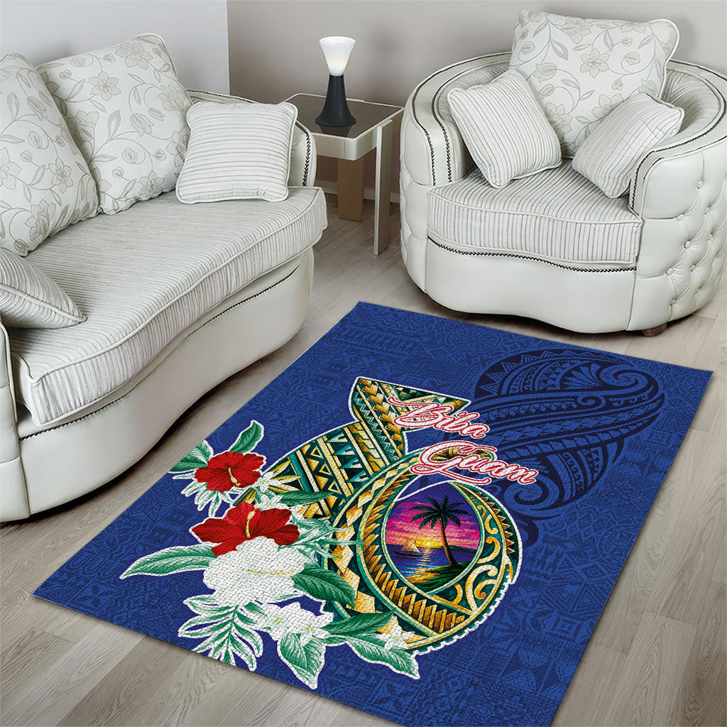 Guam Chamorro Area Rug Tribal Latte Stone and Seal Artwork Polynesian Patterns LT03 - Polynesian Pride