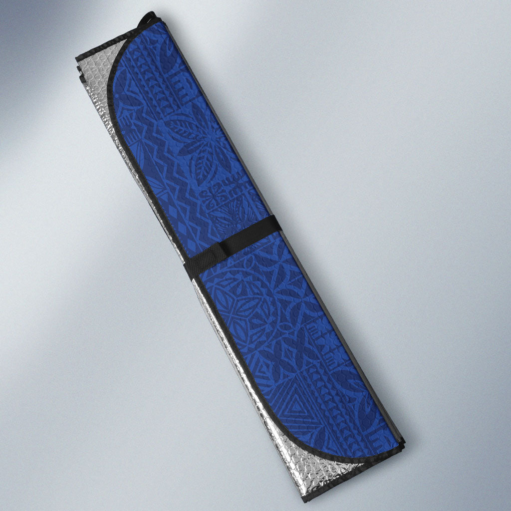 Guam Chamorro Auto Sun Shade Tribal Latte Stone and Seal Artwork Polynesian Patterns LT03 - Polynesian Pride