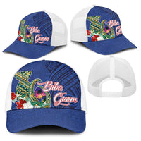 Guam Chamorro Baseball Net Cap Tribal Latte Stone and Seal Artwork Polynesian Patterns LT03 - Polynesian Pride
