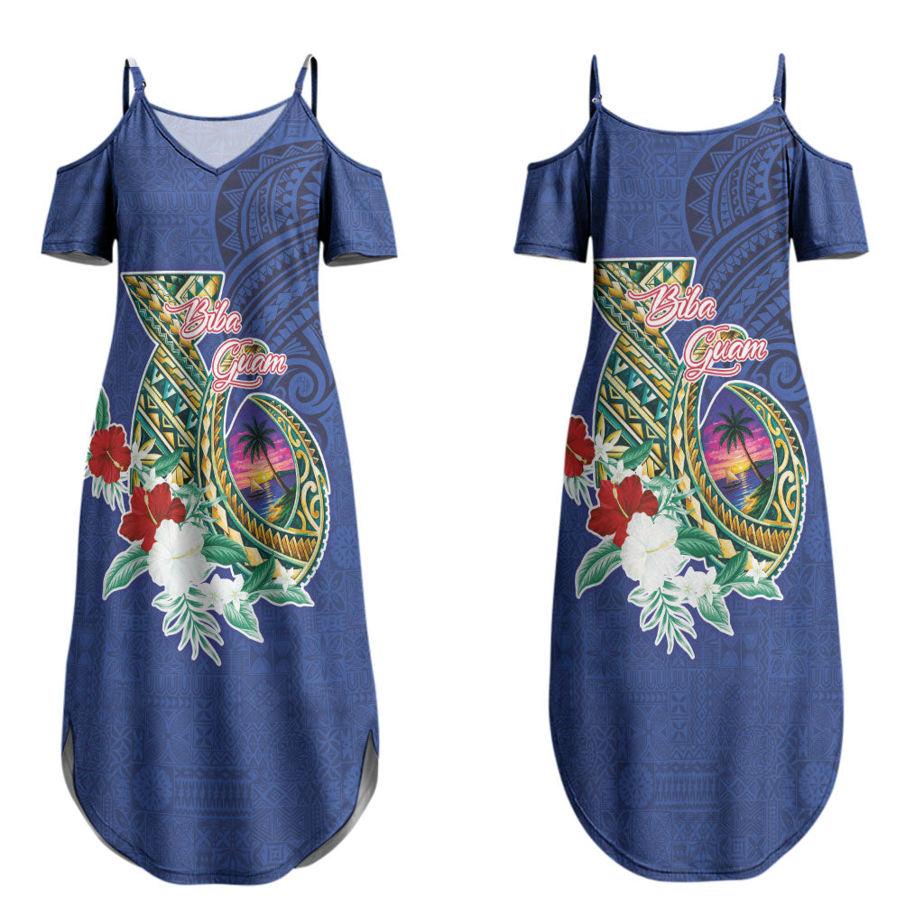 Guam Chamorro Family Matching Summer Maxi Dress and Hawaiian Shirt Tribal Latte Stone and Seal Artwork Polynesian Patterns LT03 Mom's Dress Multicolor - Polynesian Pride