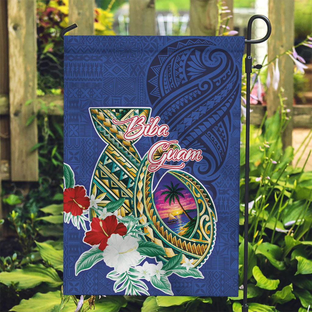 Guam Chamorro Garden Flag Tribal Latte Stone and Seal Artwork Polynesian Patterns LT03 Garden Flag Multicolor - Polynesian Pride