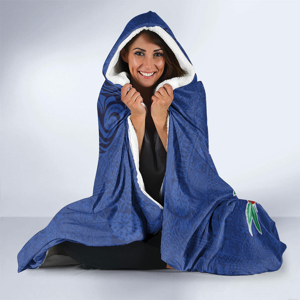Guam Chamorro Hooded Blanket Tribal Latte Stone and Seal Artwork Polynesian Patterns LT03 - Polynesian Pride