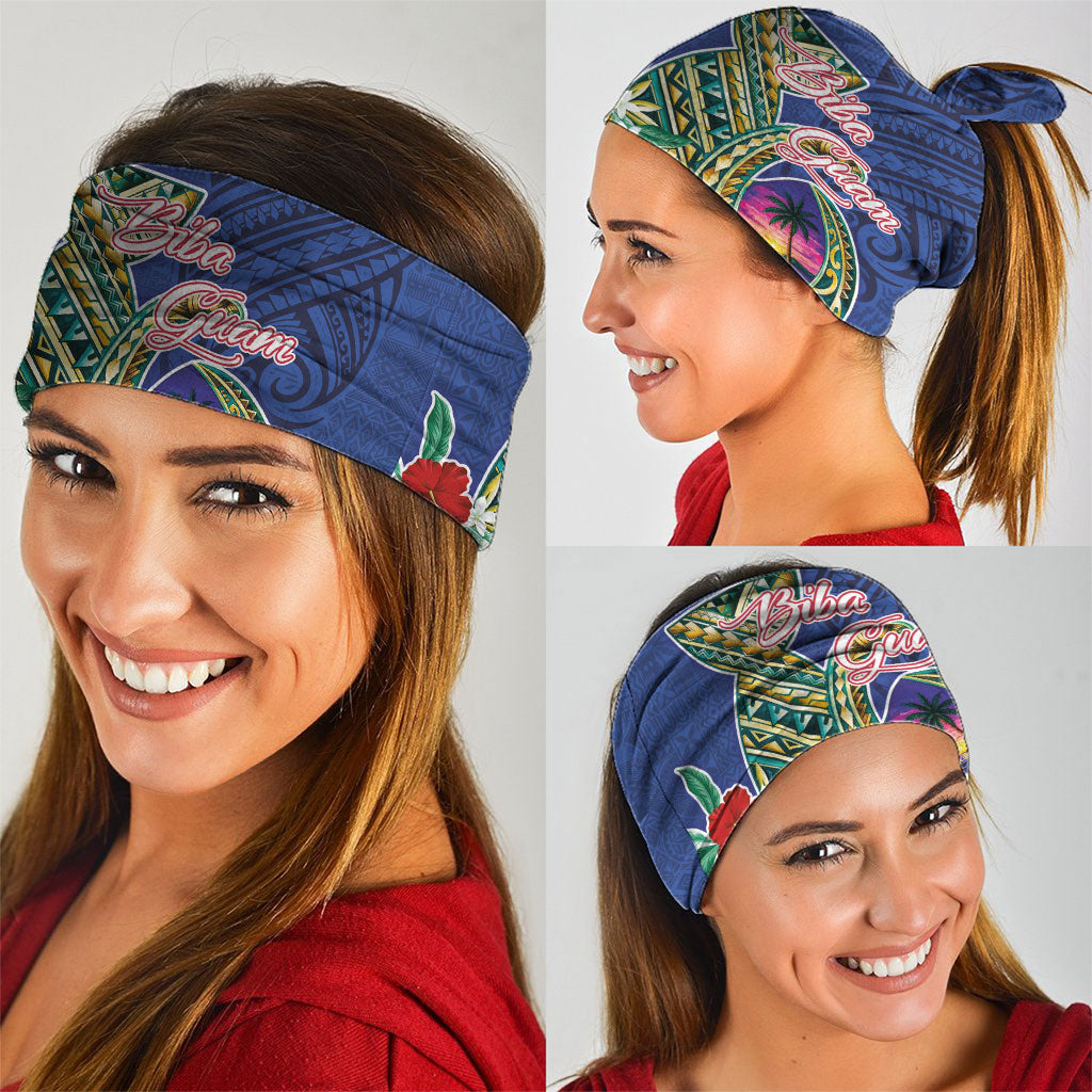 Guam Chamorro Neck Gaiter Tribal Latte Stone and Seal Artwork Polynesian Patterns LT03 - Polynesian Pride