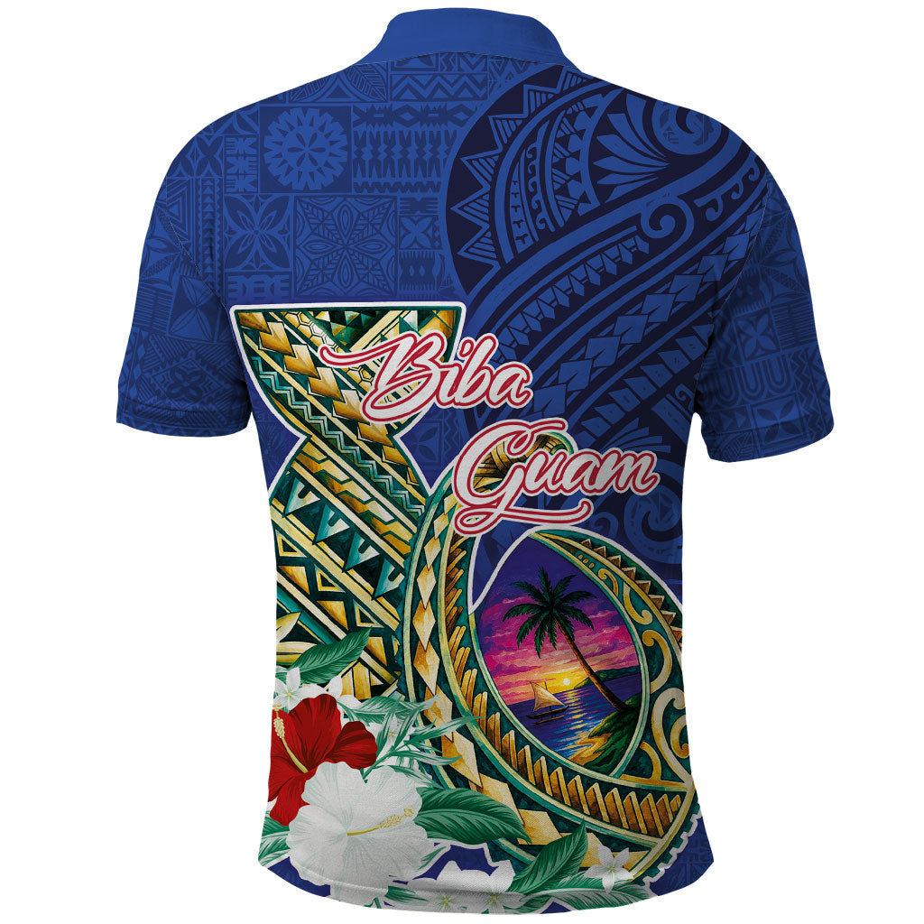 Guam Chamorro Polo Shirt Tribal Latte Stone and Seal Artwork Polynesian Patterns LT03 - Polynesian Pride