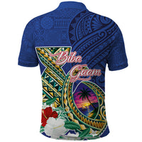 Guam Chamorro Polo Shirt Tribal Latte Stone and Seal Artwork Polynesian Patterns LT03 - Polynesian Pride
