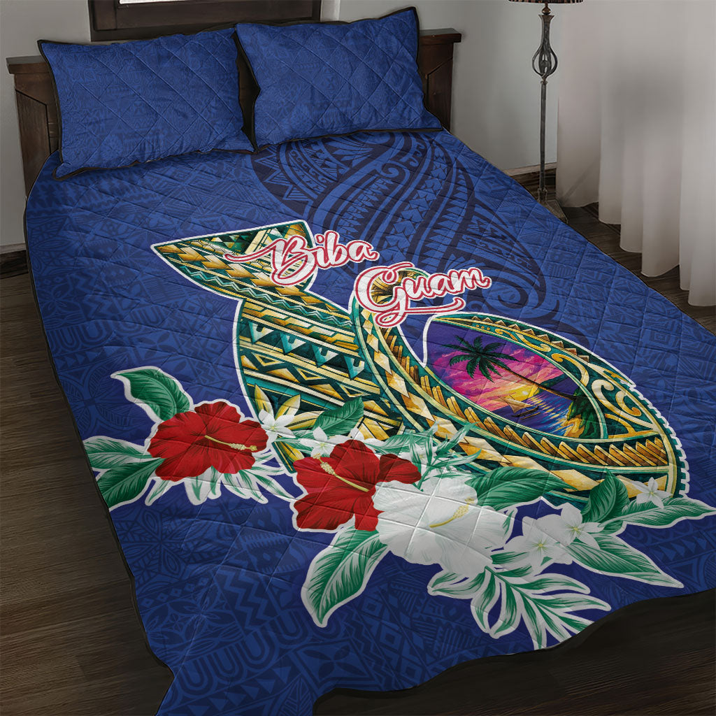 Guam Chamorro Quilt Bed Set Tribal Latte Stone and Seal Artwork Polynesian Patterns LT03 Multicolor - Polynesian Pride