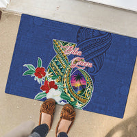 Guam Chamorro Rubber Doormat Tribal Latte Stone and Seal Artwork Polynesian Patterns LT03 - Polynesian Pride