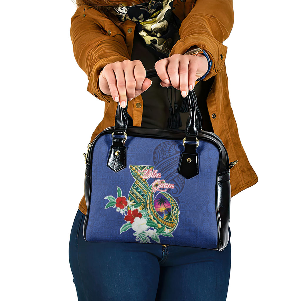 Guam Chamorro Shoulder Handbag Tribal Latte Stone and Seal Artwork Polynesian Patterns LT03 One Size Multicolor - Polynesian Pride