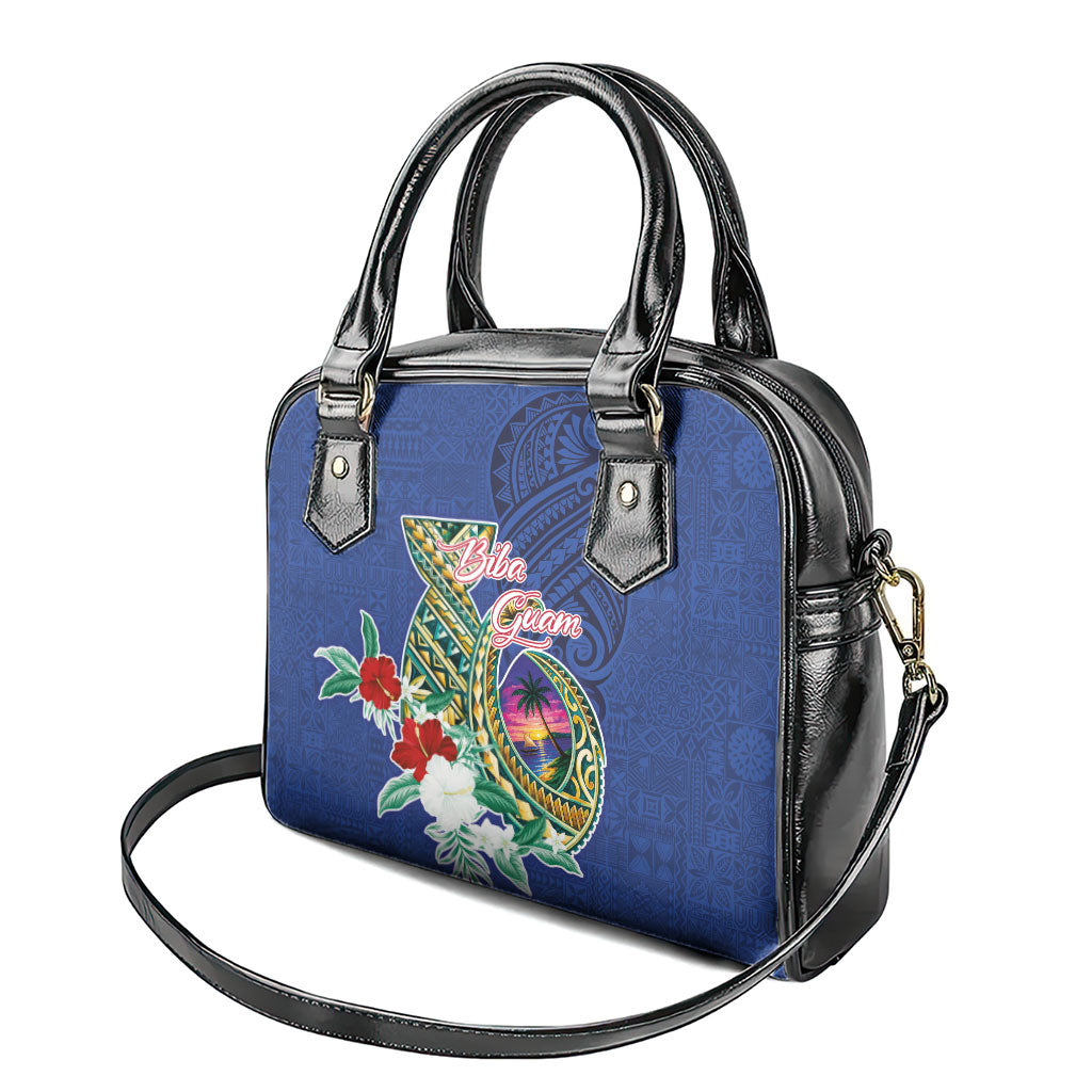 Guam Chamorro Shoulder Handbag Tribal Latte Stone and Seal Artwork Polynesian Patterns LT03 - Polynesian Pride