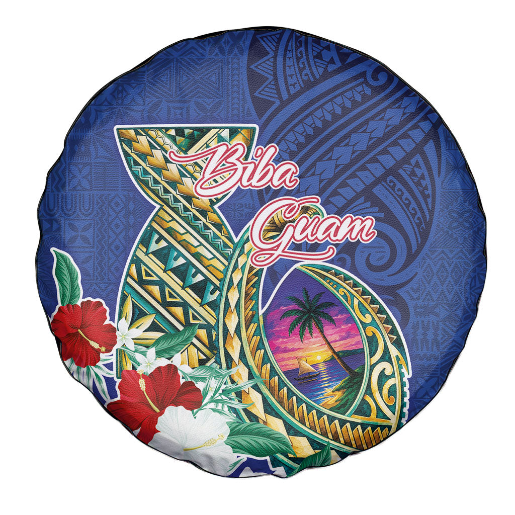 Guam Chamorro Spare Tire Cover Tribal Latte Stone and Seal Artwork Polynesian Patterns LT03 - Polynesian Pride