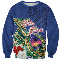 Guam Chamorro Sweatshirt Tribal Latte Stone and Seal Artwork Polynesian Patterns LT03 Unisex Multicolor - Polynesian Pride