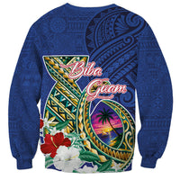 Guam Chamorro Sweatshirt Tribal Latte Stone and Seal Artwork Polynesian Patterns LT03 - Polynesian Pride