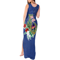 Guam Chamorro Tank Maxi Dress Tribal Latte Stone and Seal Artwork Polynesian Patterns LT03 - Polynesian Pride
