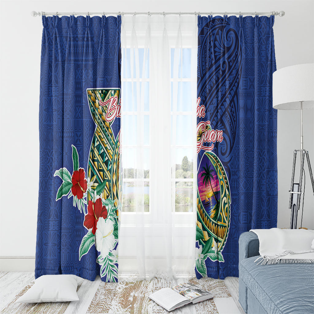 Guam Chamorro Window Curtain Tribal Latte Stone and Seal Artwork Polynesian Patterns LT03 - Polynesian Pride