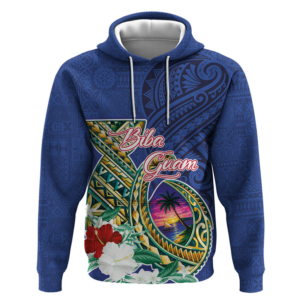 Guam Chamorro Zip Hoodie Tribal Latte Stone and Seal Artwork Polynesian Patterns LT03 Pullover Hoodie Multicolor - Polynesian Pride